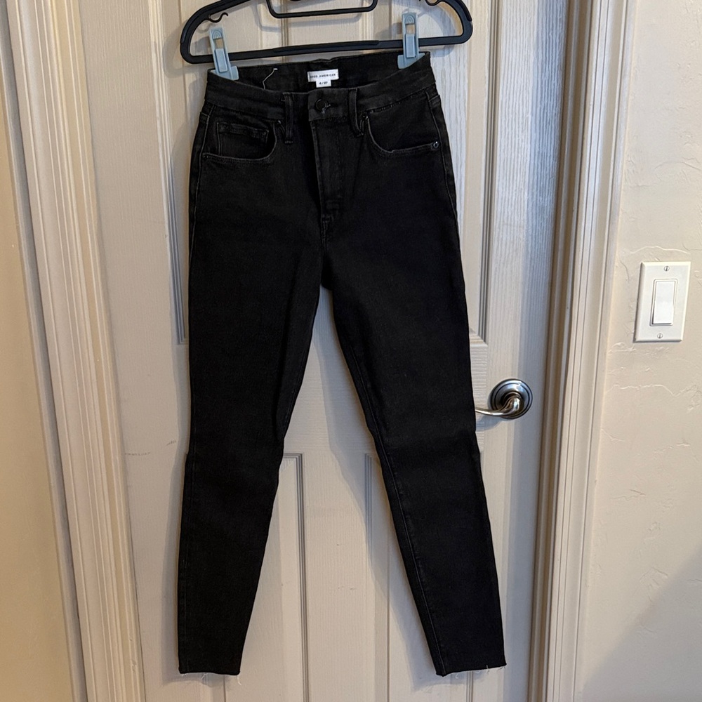 Good American Women's Classic Black Skinny Jeans